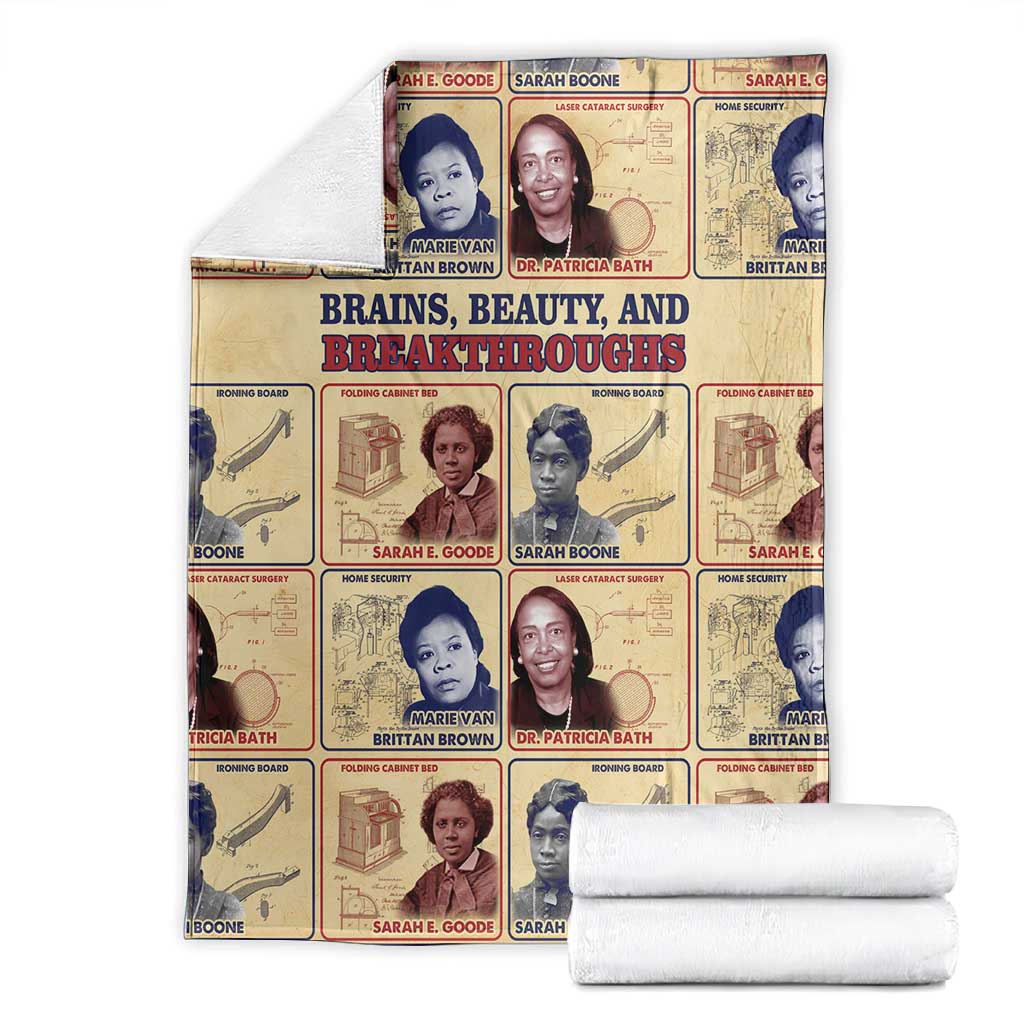 Brains Beauty And Breakthroughs Blanket Trailblazing Black Women Inventors and Innovators - African Pride