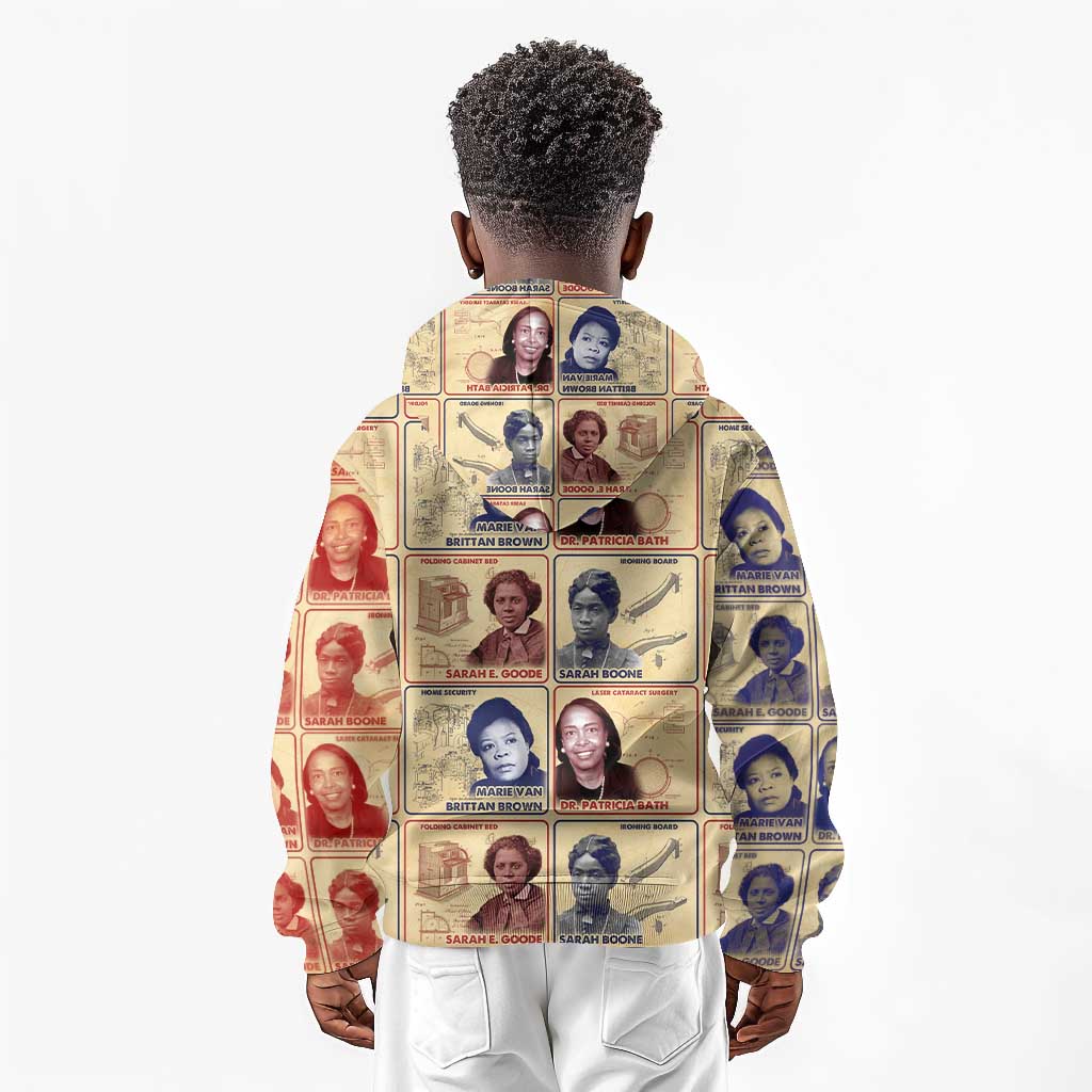 Brains Beauty And Breakthroughs Kid Hoodie Trailblazing Black Women Inventors and Innovators - African Pride