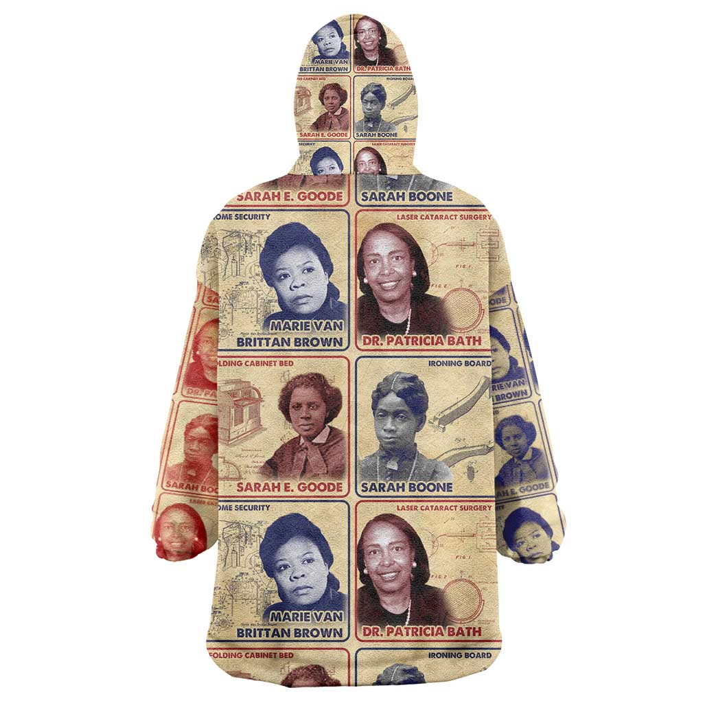 Brains Beauty And Breakthroughs Kid Wearable Blanket Hoodie Trailblazing Black Women Inventors and Innovators - African Pride