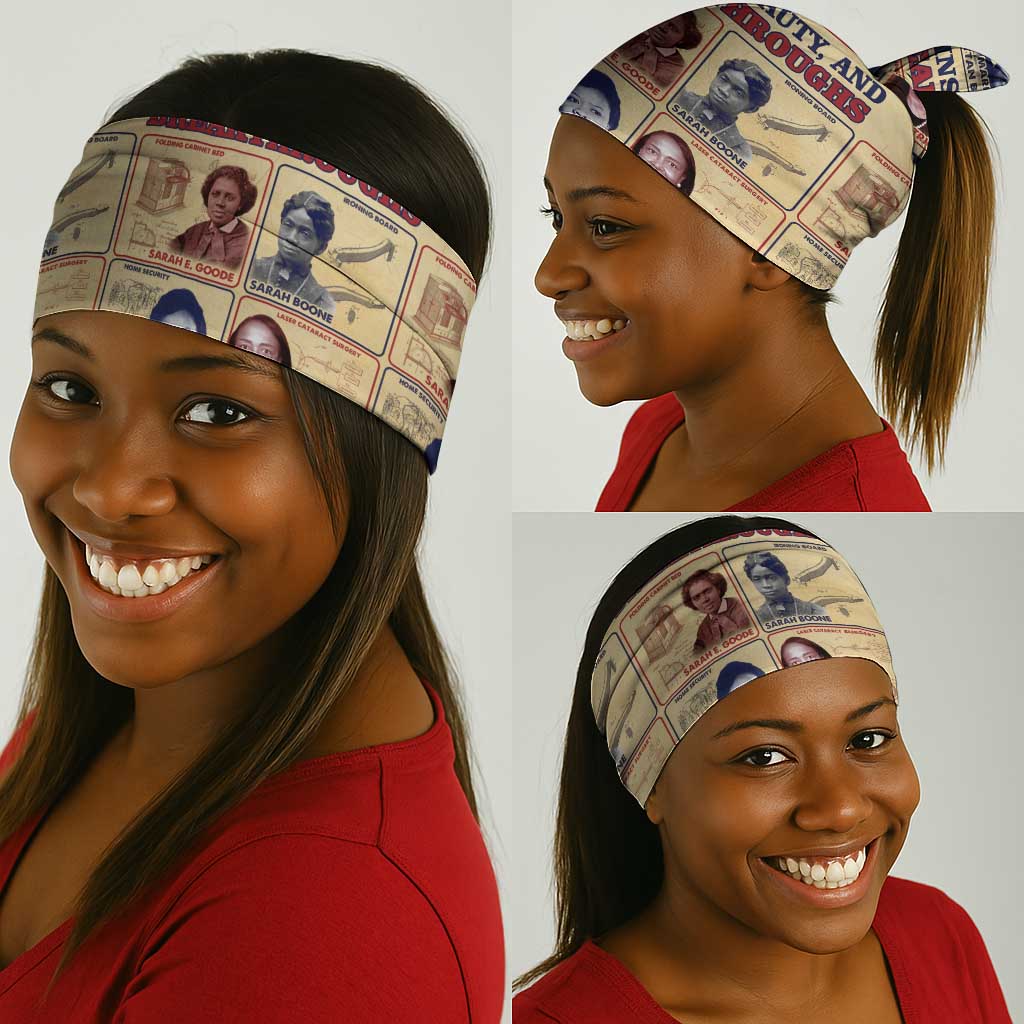 Brains Beauty And Breakthroughs Neck Gaiter Trailblazing Black Women Inventors and Innovators - African Pride