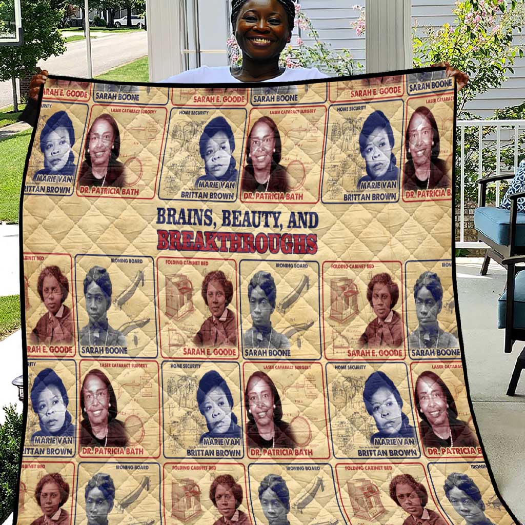 Brains Beauty And Breakthroughs Quilt Trailblazing Black Women Inventors and Innovators - African Pride