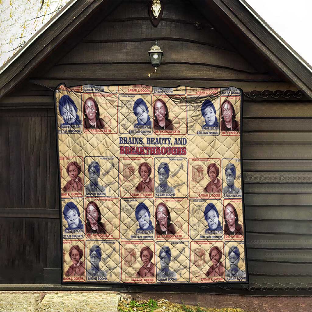 Brains Beauty And Breakthroughs Quilt Trailblazing Black Women Inventors and Innovators - African Pride