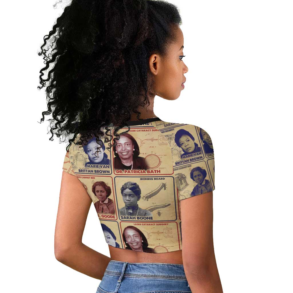 Brains Beauty And Breakthroughs Raglan Cropped T shirt Trailblazing Black Women Inventors and Innovators - African Pride