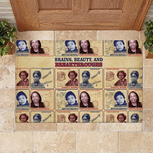 Brains Beauty And Breakthroughs Rubber Doormat Trailblazing Black Women Inventors and Innovators - African Pride