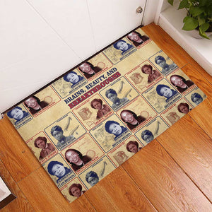 Brains Beauty And Breakthroughs Rubber Doormat Trailblazing Black Women Inventors and Innovators - African Pride