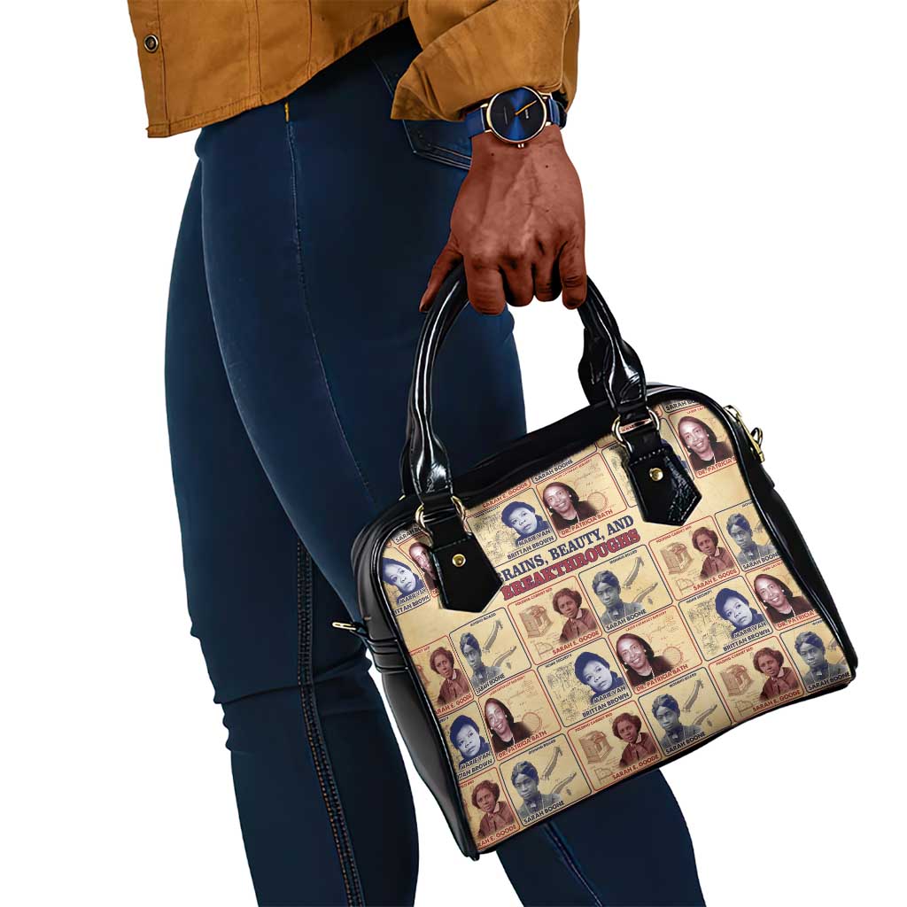 Brains Beauty And Breakthroughs Shoulder Handbag Trailblazing Black Women Inventors and Innovators - African Pride
