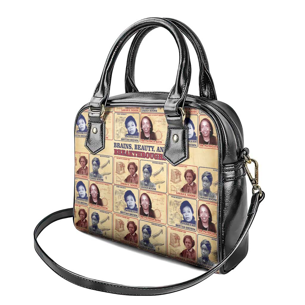 Brains Beauty And Breakthroughs Shoulder Handbag Trailblazing Black Women Inventors and Innovators - African Pride