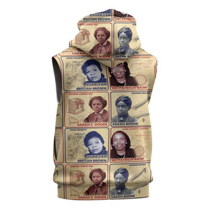 Brains Beauty And Breakthroughs Sleeveless Hoodie Trailblazing Black Women Inventors and Innovators - African Pride