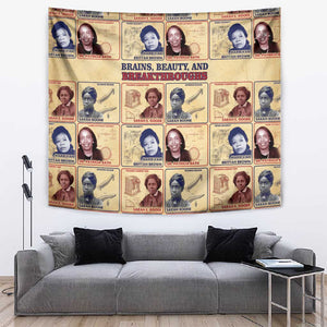 Brains Beauty And Breakthroughs Tapestry Trailblazing Black Women Inventors and Innovators - African Pride