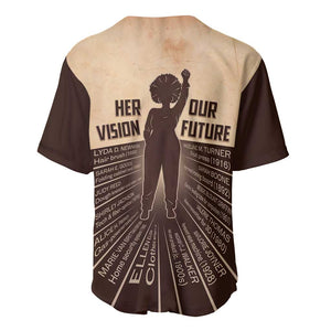 Her Vision Our Future Baseball Jersey Influential Black Women Inventors and Pioneers - African Pride