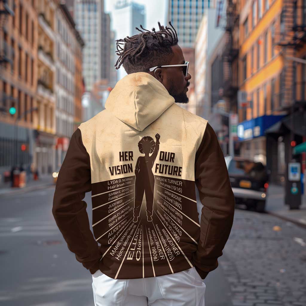 Her Vision Our Future Hoodie Influential Black Women Inventors and Pioneers - undefined