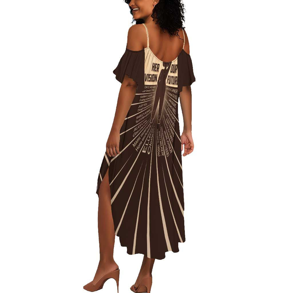 Her Vision Our Future Summer Maxi Dress Influential Black Women Inventors and Pioneers - African Pride