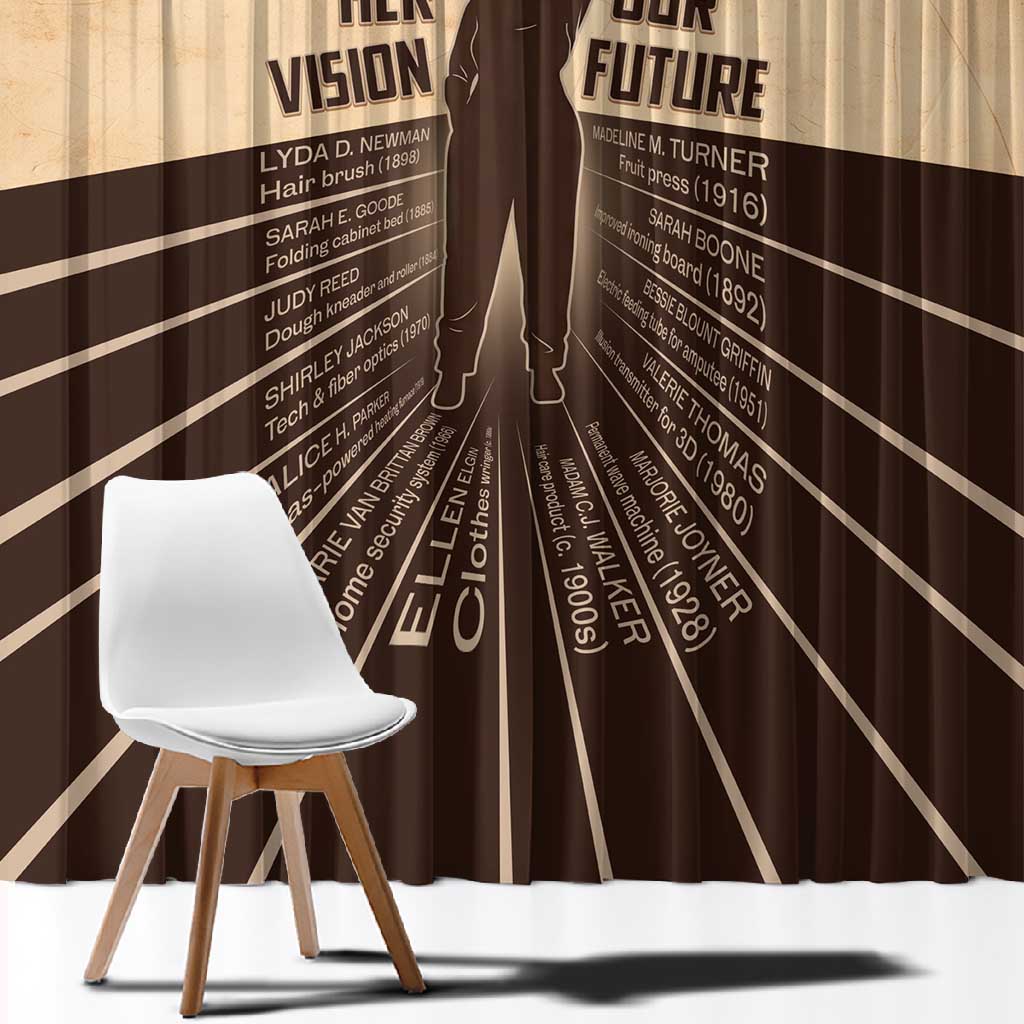 Her Vision Our Future Window Curtain Influential Black Women Inventors and Pioneers - African Pride