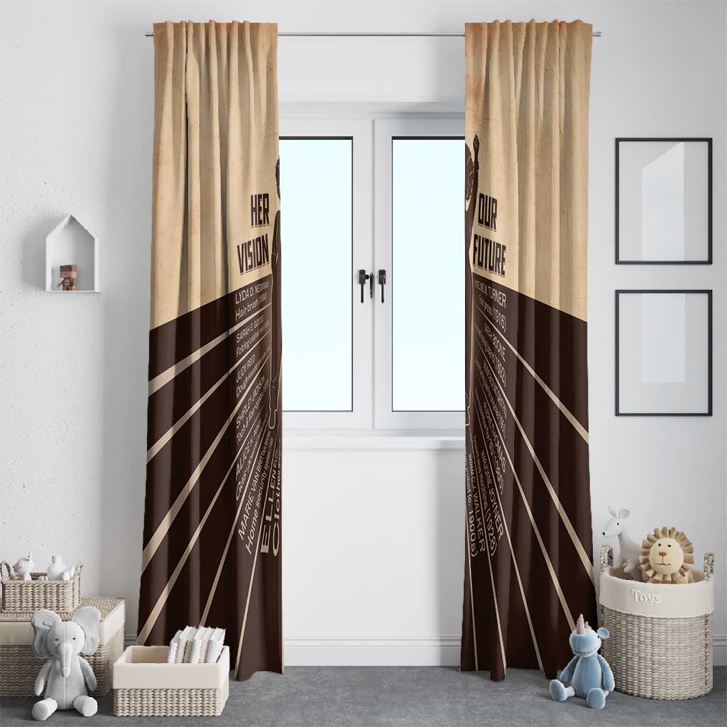 Her Vision Our Future Window Curtain Influential Black Women Inventors and Pioneers - African Pride