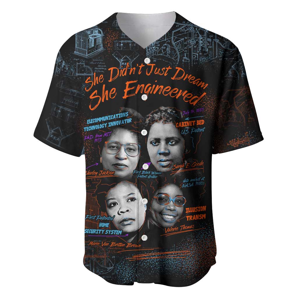 She Didn't Just Dream She Engineered Baseball Jersey Trailblazing Black Women Innovators - African Pride