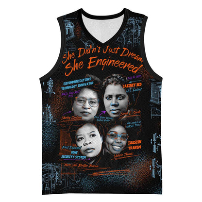 She Didn't Just Dream She Engineered Basketball Jersey Trailblazing Black Women Innovators - African Pride