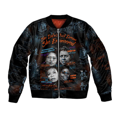 She Didn't Just Dream She Engineered Bomber Jacket Trailblazing Black Women Innovators - African Pride