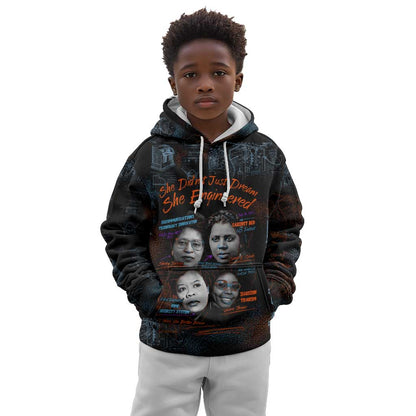 She Didn't Just Dream She Engineered Kid Hoodie Trailblazing Black Women Innovators - African Pride