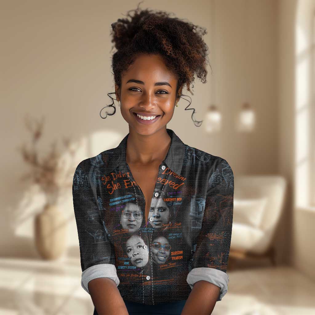 She Didn't Just Dream She Engineered Women Casual Shirt Trailblazing Black Women Innovators - African Pride