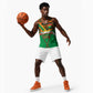 Burkina Faso Heritage Basketball Jersey Tribal Spears and National Emblem TS04
