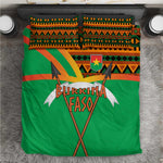 Burkina Faso Heritage Bedding Set Tribal Spears and National Emblem - African Pride