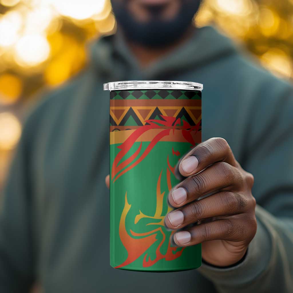 Burkina Faso Heritage 4 in 1 Can Cooler Tumbler Tribal Spears and National Emblem - African Pride