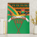 Burkina Faso Heritage Canvas Wall Art Tribal Spears and National Emblem - African Pride