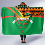 Burkina Faso Heritage Hooded Blanket Tribal Spears and National Emblem - African Pride