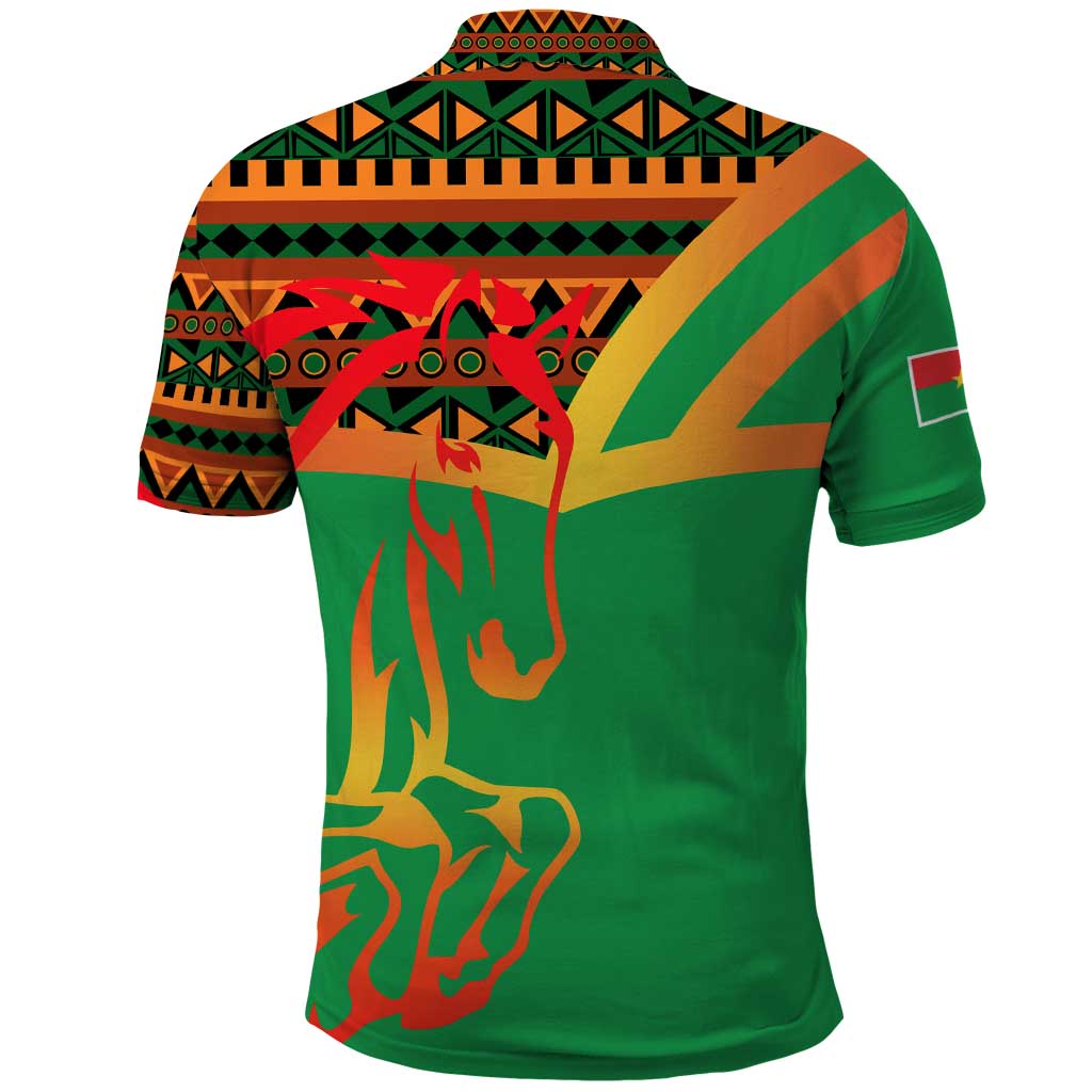 Burkina Faso Heritage Polo Shirt Tribal Spears and National Emblem - African Pride