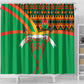 Burkina Faso Heritage Shower Curtain Tribal Spears and National Emblem - African Pride