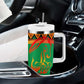 Burkina Faso Heritage Tumbler With Handle Tribal Spears and National Emblem - African Pride