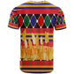 Burkina Faso T shirt Kente Flag Red Green Blue Geometric - African Pride