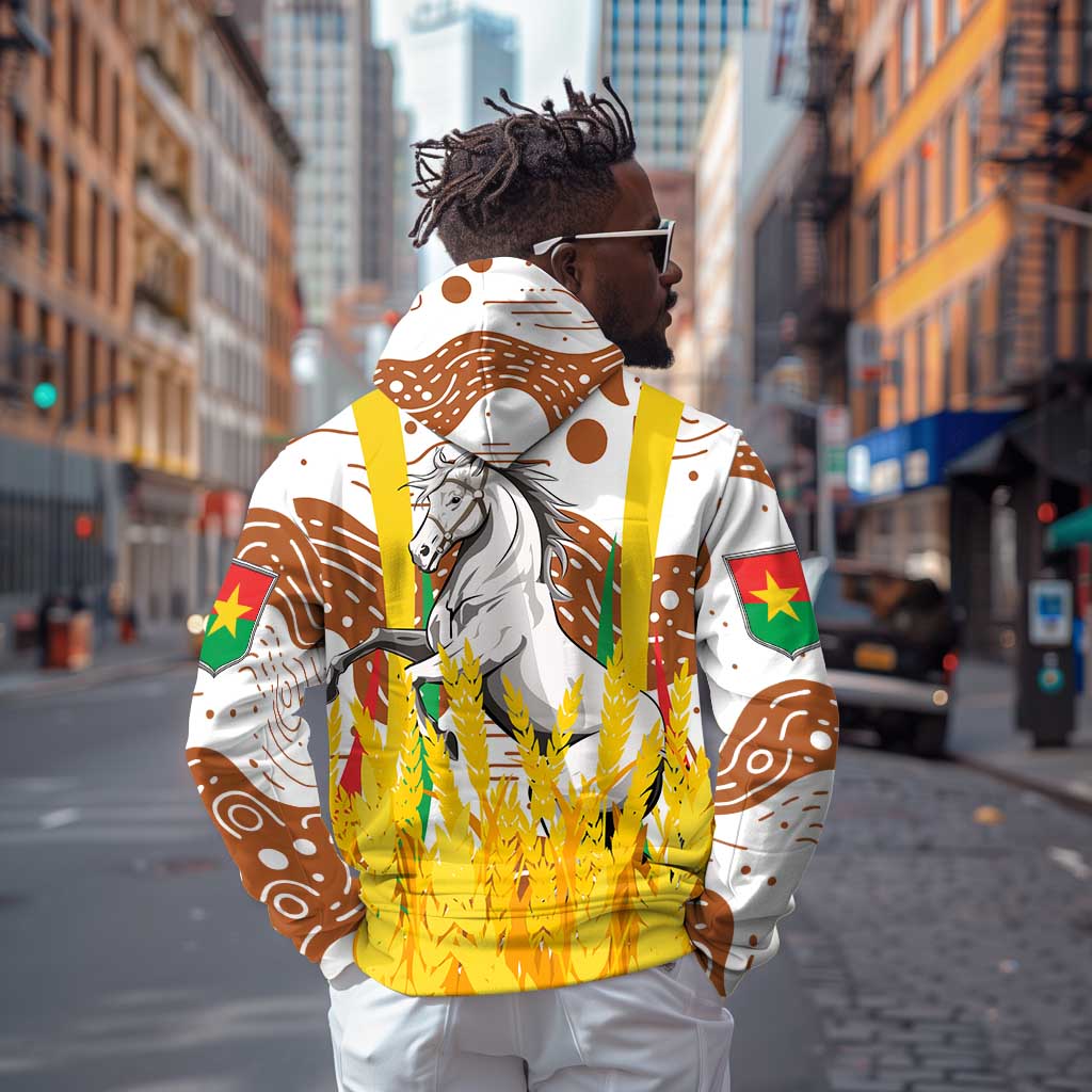 Burkina Faso Rising Horse Hoodie Golden Harvest and National Pride - African Pride