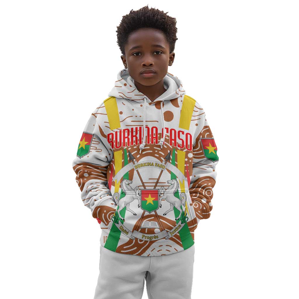 Burkina Faso Rising Horse Kid Hoodie Golden Harvest and National Pride - African Pride