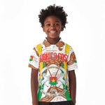 Burkina Faso Rising Horse Kid Polo Shirt Golden Harvest and National Pride - African Pride