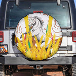 Burkina Faso Rising Horse Spare Tire Cover Golden Harvest and National Pride - African Pride