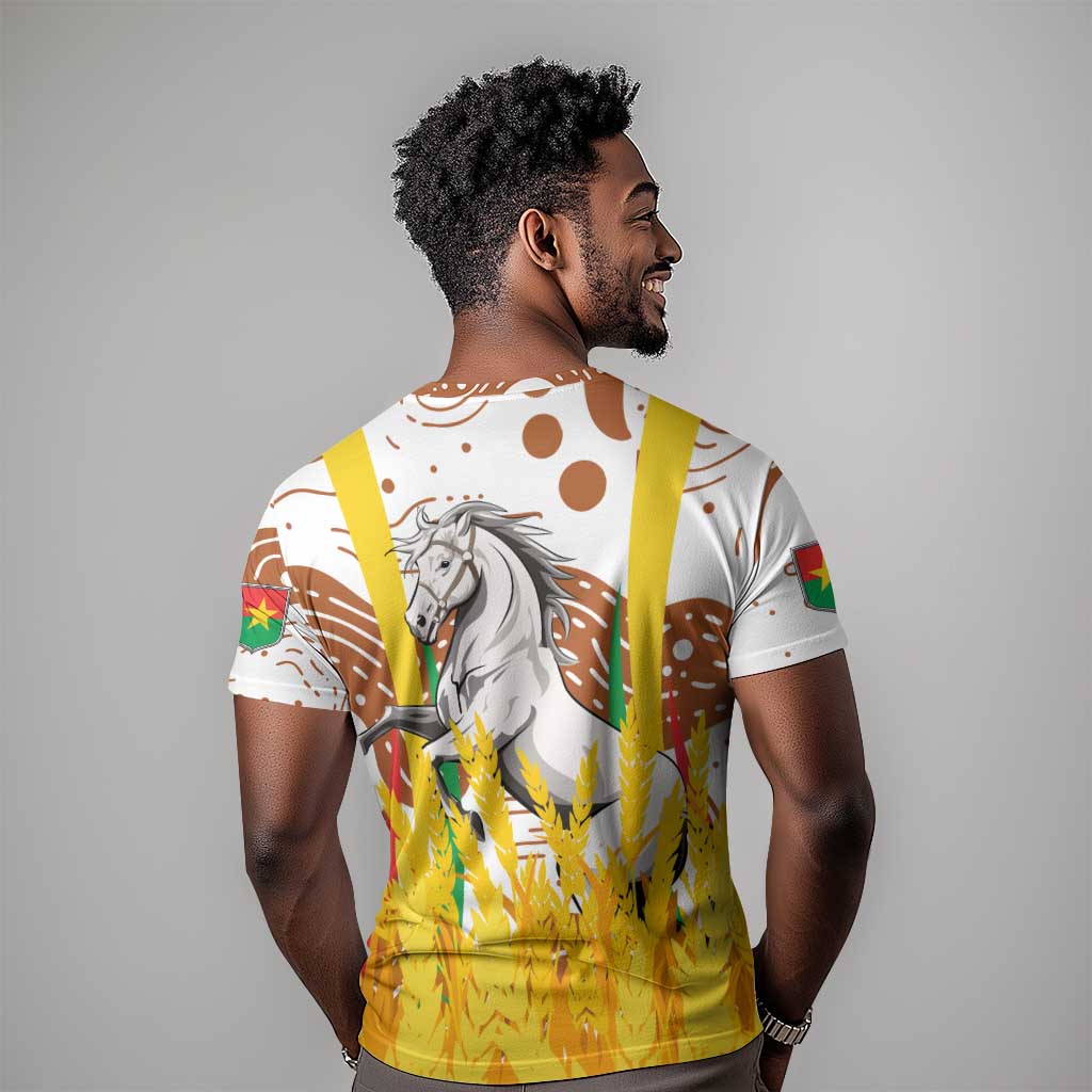 Burkina Faso Rising Horse T shirt Golden Harvest and National Pride - African Pride