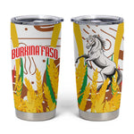 Burkina Faso Rising Horse Tumbler Cup Golden Harvest and National Pride - African Pride