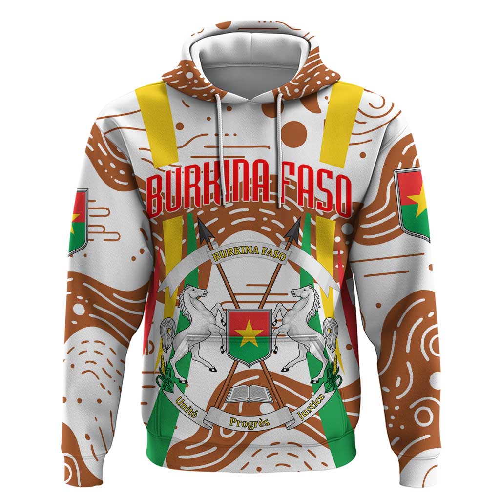 Burkina Faso Rising Horse Zip Hoodie Golden Harvest and National Pride - African Pride