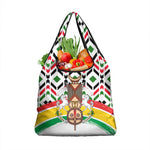 Burkina Faso Grocery Bag Red Green Black Geometric - African Pride