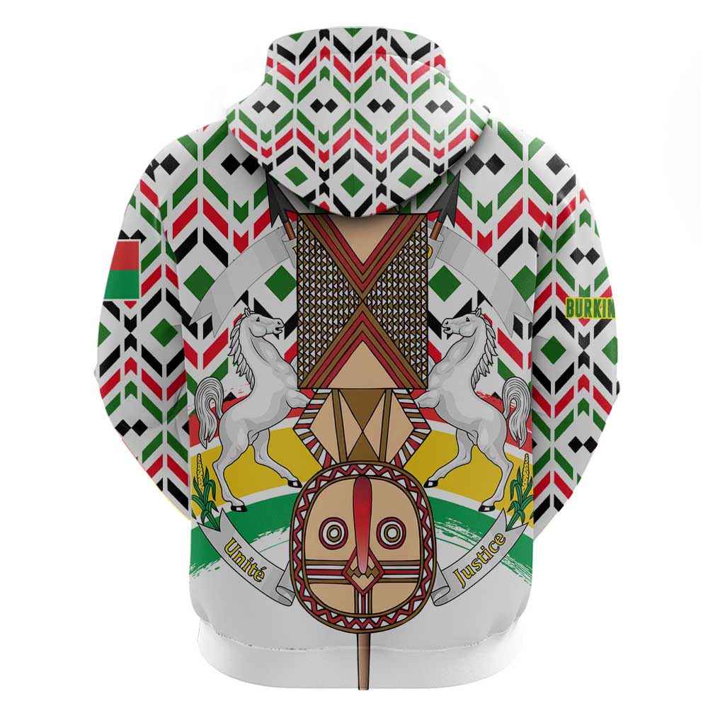 Burkina Faso Hoodie Red Green Black Geometric - African Pride