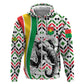 Burkina Faso Hoodie Red Green Black Geometric - African Pride