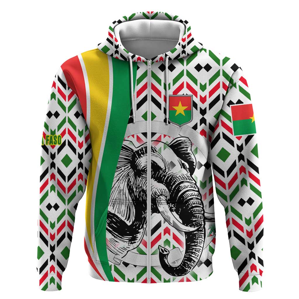 Burkina Faso Hoodie Red Green Black Geometric - African Pride