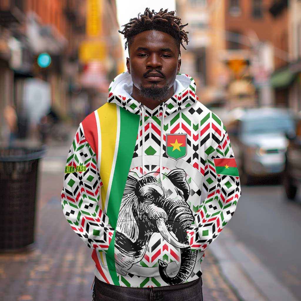 Burkina Faso Hoodie Red Green Black Geometric - African Pride