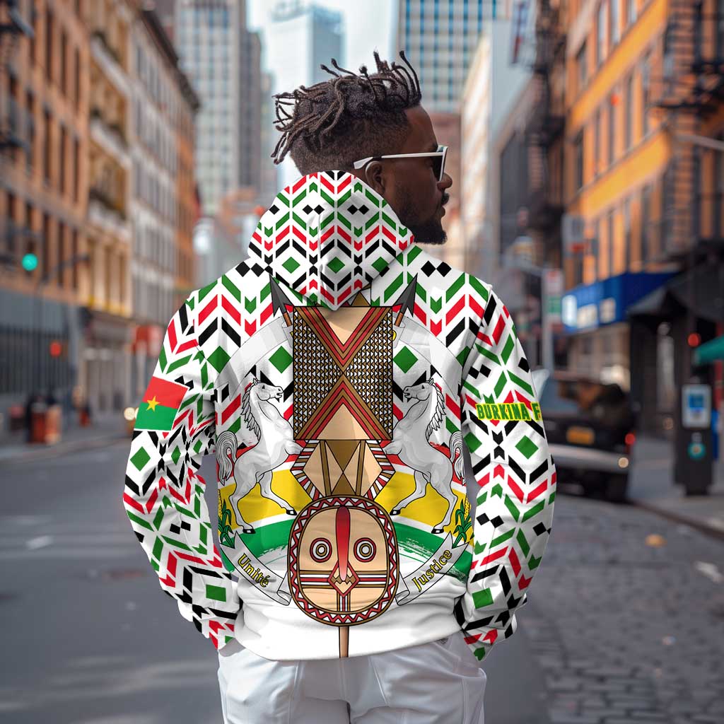 Burkina Faso Hoodie Red Green Black Geometric - African Pride
