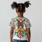 Burkina Faso Kid T shirt Red Green Black Geometric - African Pride