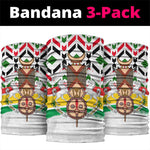 Burkina Faso Neck Gaiter Red Green Black Geometric - African Pride
