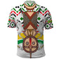 Burkina Faso Polo Shirt Red Green Black Geometric - African Pride
