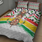 Burkina Faso Quilt Bed Set Red Green Black Geometric - African Pride