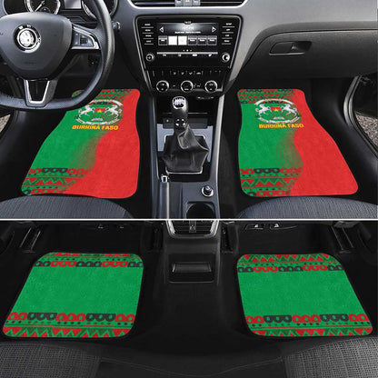 Burkina Faso Car Mats Tribal Design and Bobo Dioulasso Landmark - African Pride